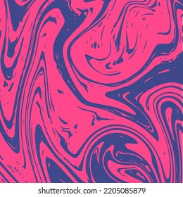 Pink Marble Texture Vector Square Watercolor Background. Fluid Paint Suminagashi Modern Pattern for Ice Cream, Cosmetics Ads, Wedding Design. Hipster Stone Marble Texture, Bright Painting Splash