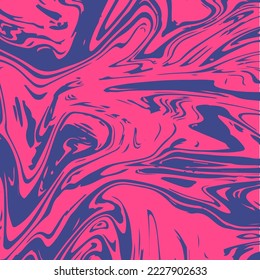Pink Marble Texture Vector Square Paint Wash Background. Liquid Paint Suminagashi Trendy Pattern for Invitation Cards, Banners, Corporate Identity. Retro Stone Marble Texture, Faded Painting Splash