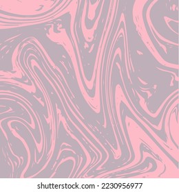 Pink Marble Texture Vector Square Watercolor Background. Fluid Paint Suminagashi Modern Pattern for Ice Cream, Cosmetics Ads, Wedding Design. Hipster Stone Marble Texture, Bright Paint Splatter