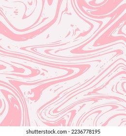 Pink Marble Texture Vector Square Ink Wash Background. Fluid Paint Suminagashi Modern Pattern for Ice Cream, Cosmetics Ads, Food Magazins. Hipster Stone Marble Texture, Bright Paint Splatter