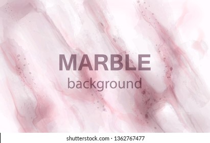 Pink marble Vector watercolor background. Luxury stone textures