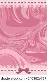 Pink Marbled and Lace Frame