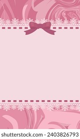 Pink Marbled and Lace Frame