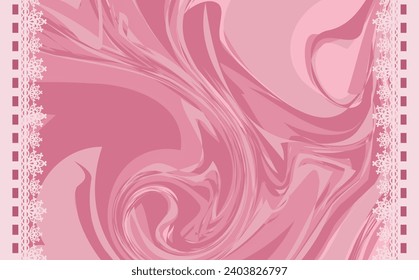 Pink Marbled and Lace Frame