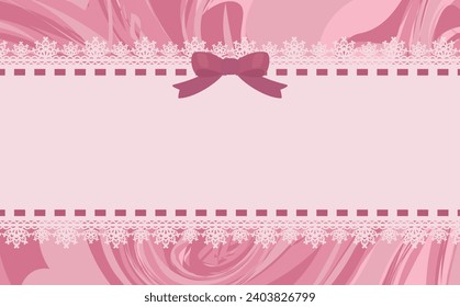 Pink Marbled and Lace Frame
