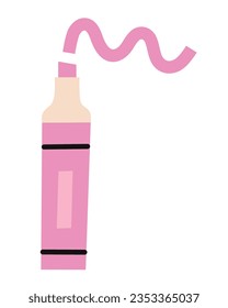 Pink marker icon. Flat vector illustration.