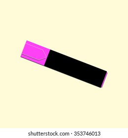 The pink marker vector illustration