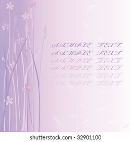 Pink marsh flowers background with free space for your text
