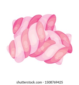 Pink marshmallows. Vector illustration on a white background.