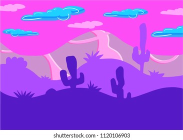 Pink maxican candy landscape background vector