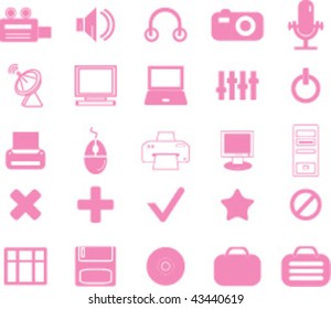 señales de medios rosas. vector
