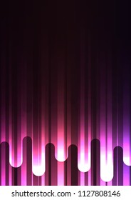 pink melt speed overlap in dark background, layer motion backdrop, simple technology template, vector illustration