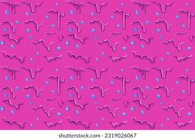 Pink melted background pattern. Seamless melted pattern vector. Grime art background