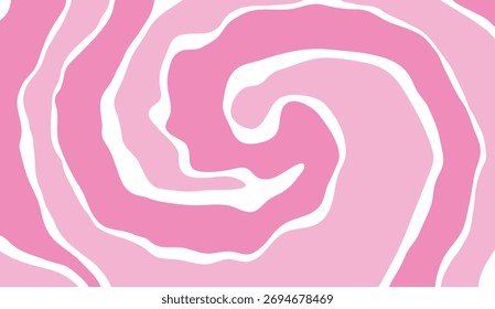 Pink melting texture swirl vector pattern. Abstract  psychedelic vector background. Distorted groovy lines bg.