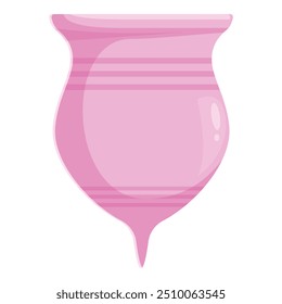Pink menstrual cup promoting an eco friendly approach to women's health and hygiene