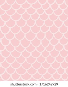 Pink  mermaid  seamless vector pattern. 
Fish scales background