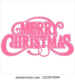 
Logo de Pink Merry Christmas con diseño de ilustración vectorial