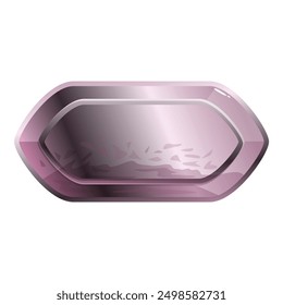 Botón metálico rosado que muestra una superficie agrietada, para el juego o el diseño del App