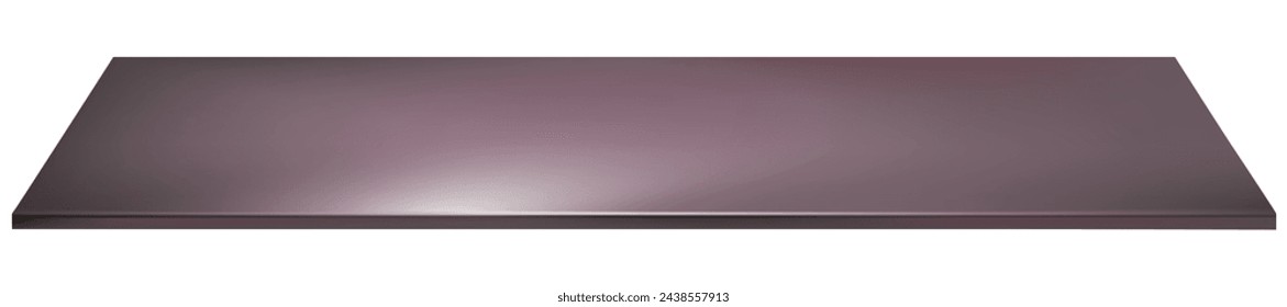 Pink Metallic Stainless Steel counter top,3d Metal shelf texture with light reflect,Vector Display mockup of table top,Kitchen aluminium counter grey desk surface	