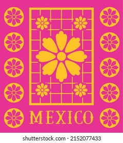 pink mexican garland with flowers