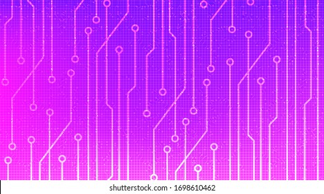 Pink Microchip on Technology Background,Diseño de conceptos de alta tecnología digital y seguridad,Espacio libre para texto puesto,Ilustración vectorial.