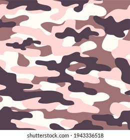 pink military camouflage vector seamless pattern