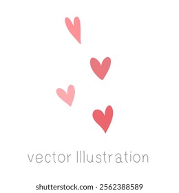 Pink Mini Hearts vectors illustration.