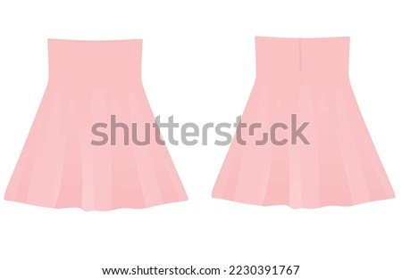 Pink mini skirt. vector illustration