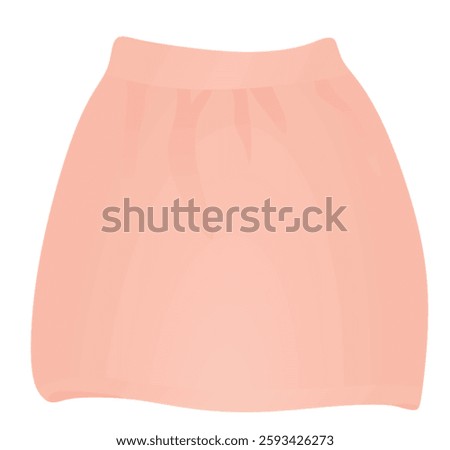 Pink mini skirt. vector illustration