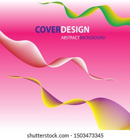 Pink minimal covers design. Abstract background ready for text. Colorful halftone gradients. Beautiful wave for your design.