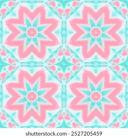 Pink and mint green, watercolor blending effect. Feminine, elegant atmosphere. Perfect for fabric textiles. For wallpaper, accessories, fashion, fabric textile print, home decor, interior design.