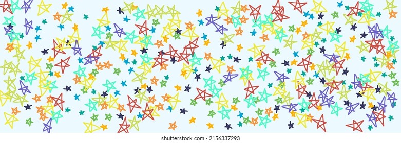 Pink Mint White Yellow Grey Kids Turquoise Picture. Neon Naive Vibrant Blue Bright Green Red Childish Wallpaper. Vivid Stars Turquoise Orange Violet Purple Chaotic Handdrawn Stars.