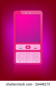 Pink mobile phone