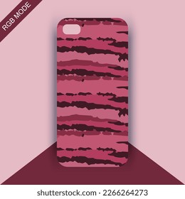 Pink Mobile Phone Cover Design Mockup Vector, Case Cover Design Mockup