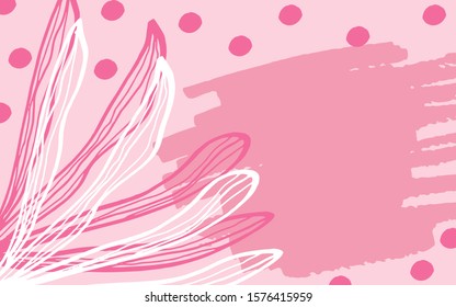 Pink modern organic shapes vector background. Abstract geometric illustration wallpaper for template website, banner social media advertising, 