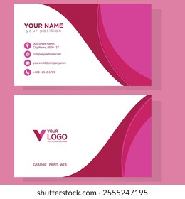     PinK Modern professional business card