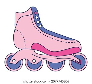 pink modern skate sport icon