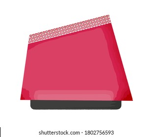 Pink modern trapeze template, advertising and social media publications, square pattern background, empty space for text and information, geometric elements isolated, vector illustration