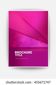 pink Modern Vector abstract brochure / book / flyer design template business brochure flyer design layout template in A4 size, with blur background, vector eps10.
