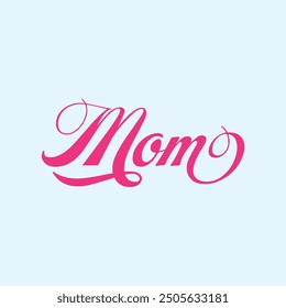 Pink Mom Love Design Template.