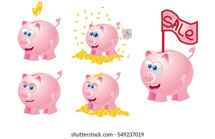 Pink money pig