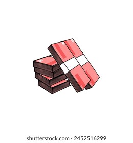 pink money pile vector illustration, uang indonesia illustratsi