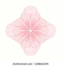  Pink money style emblem or rosette
