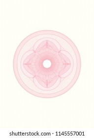 Pink money style emblem or rosette
