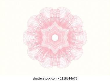 Pink money style rosette