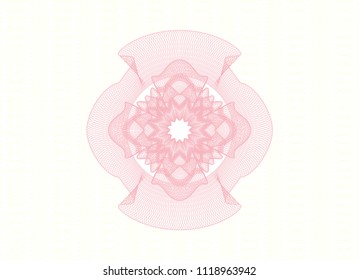 Pink money style rosette