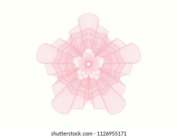 Pink money style rosette