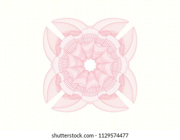 Pink money style rosette