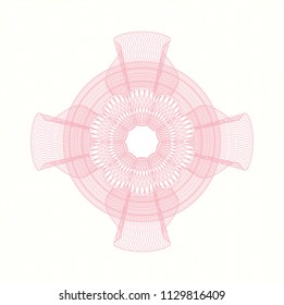 Pink money style rosette