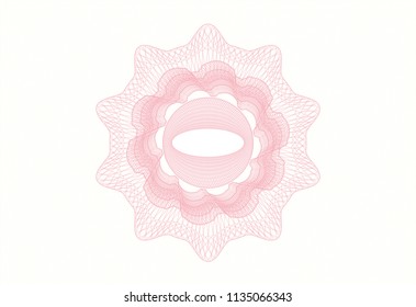 Pink money style rosette
